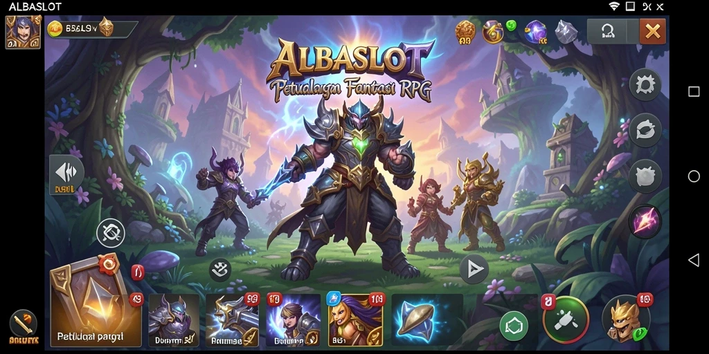 Gameplay mendebarkan di dunia RPG ALBASLOT yang menakjubkan.