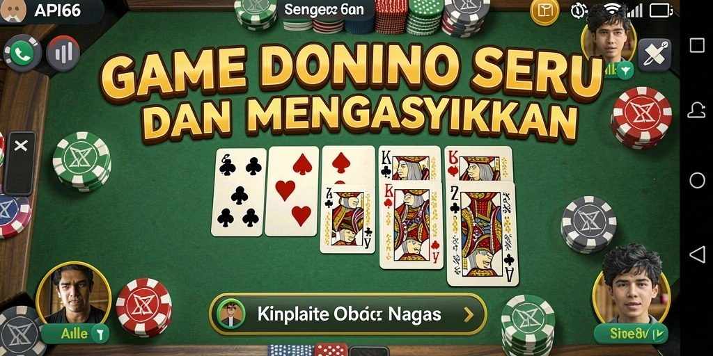 Screenshot gameplay API66 menampilkan momen seru bermain Domino.
