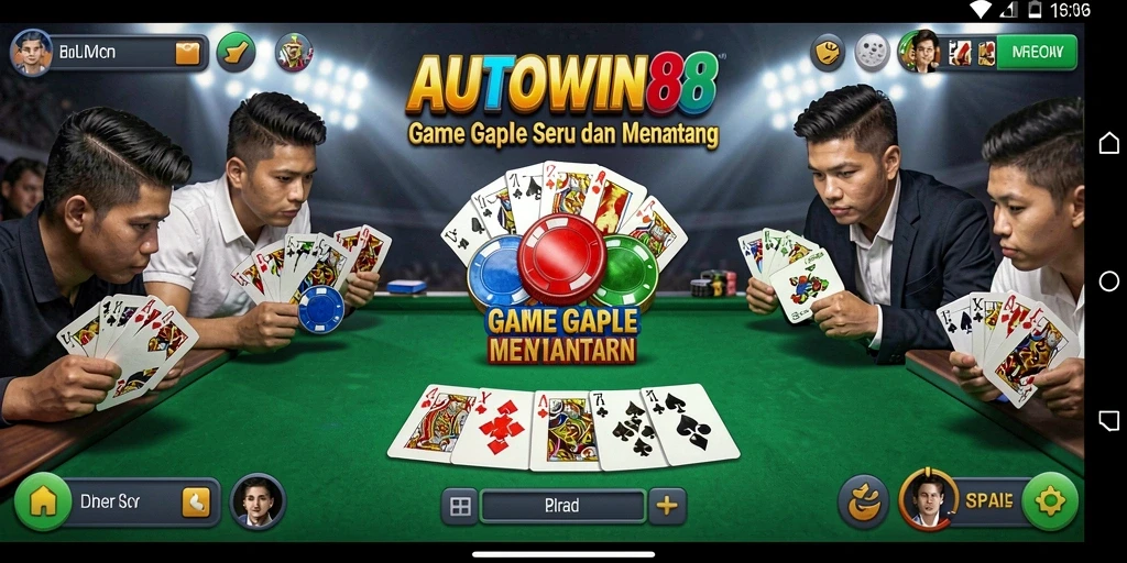 Gameplay seru gaple dengan antar muka menarik di AUTOWIN88.
