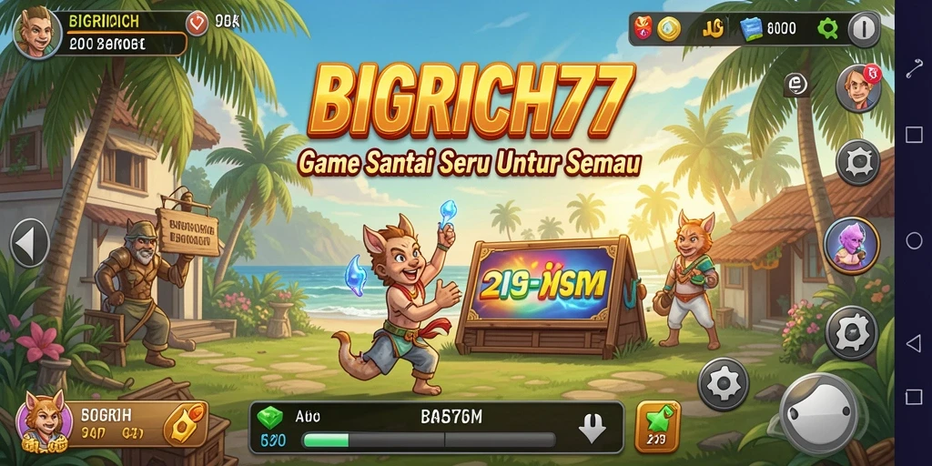 Tangkapan layar menampilkan keseruan bermain BIGRICH77 dengan tampilan grafis yang menarik.