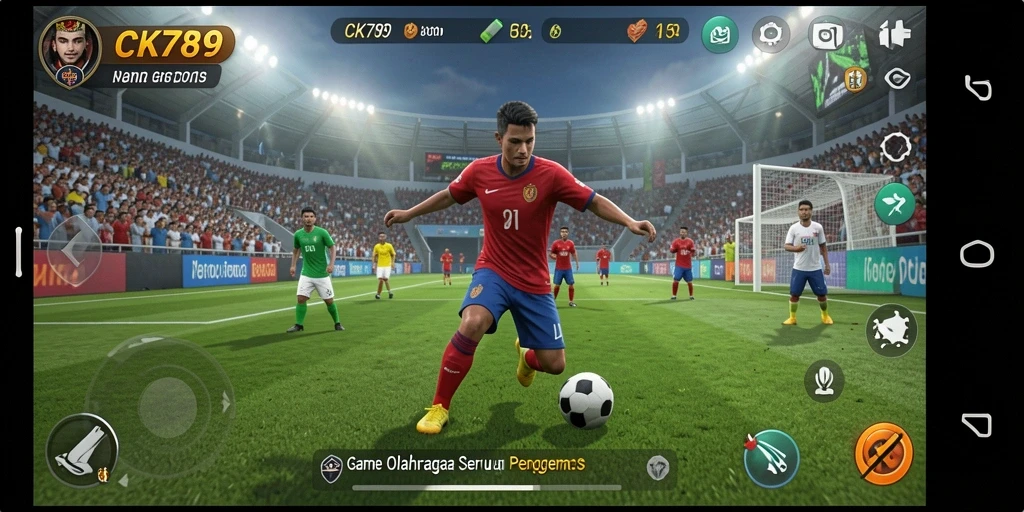 Tangkapan layar CK789 menampilkan aksi seru dalam permainan olahraga.