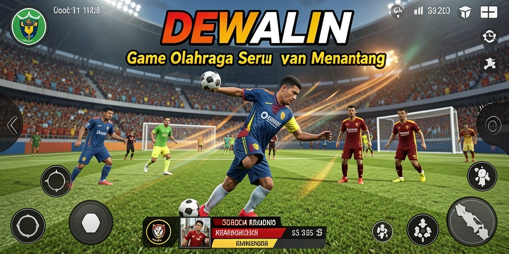 Tampilan gameplay menarik dalam DEWALIN yang penuh aksi olahraga.