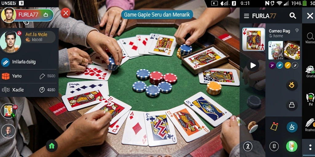 Screenshot gameplay FURLA77 menunjukkan keseruan bermain Gaple.