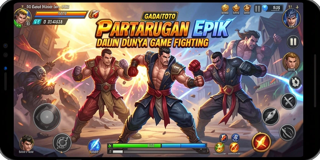 Gameplay GADAITOTO menunjukkan aksi pertarungan yang mendebarkan.