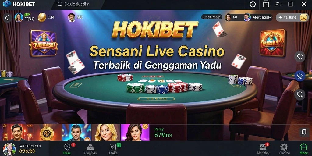 Screenshot HOKIBET menampilkan dealer langsung dalam permainan roulette.