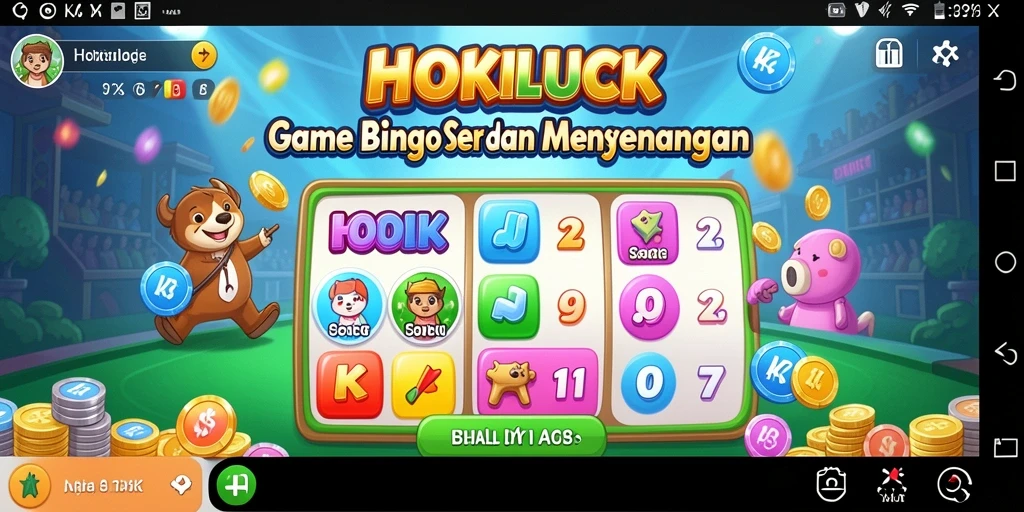 Tampilan gameplay HOKILUCK yang menarik saat bermain bingo.