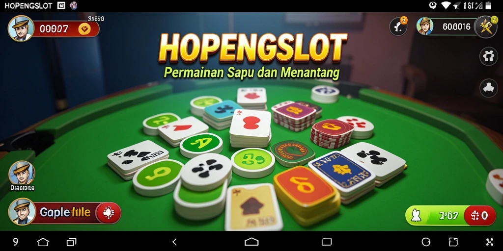 Tampilan utama HOPENGSLOT menampilkan gameplay Gaple yang menarik.