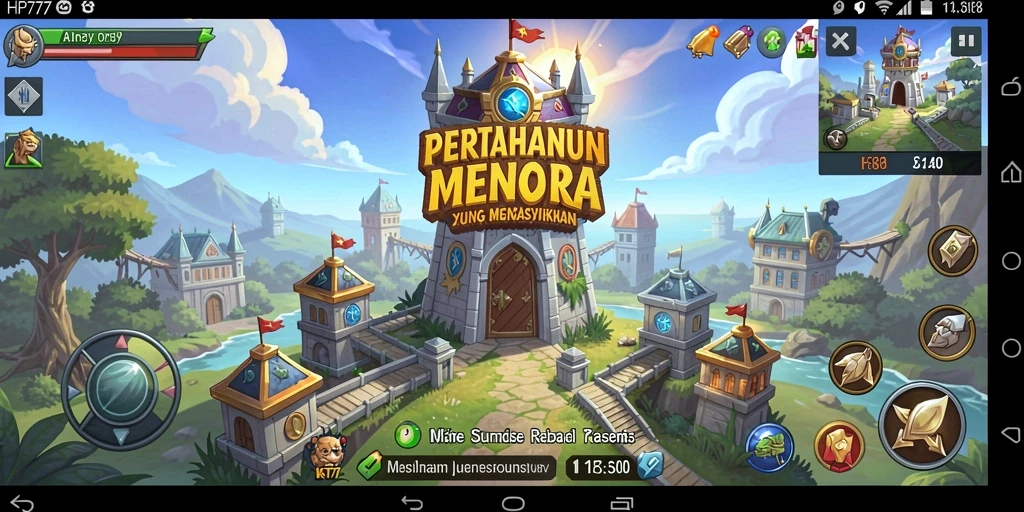 Gameplay HP777 menampilkan aksi strategis Tower Defense yang mendebarkan.