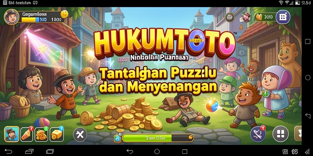 Screenshot utama HUKUMTOTO menampilkan gameplay Puzzle yang menantang.