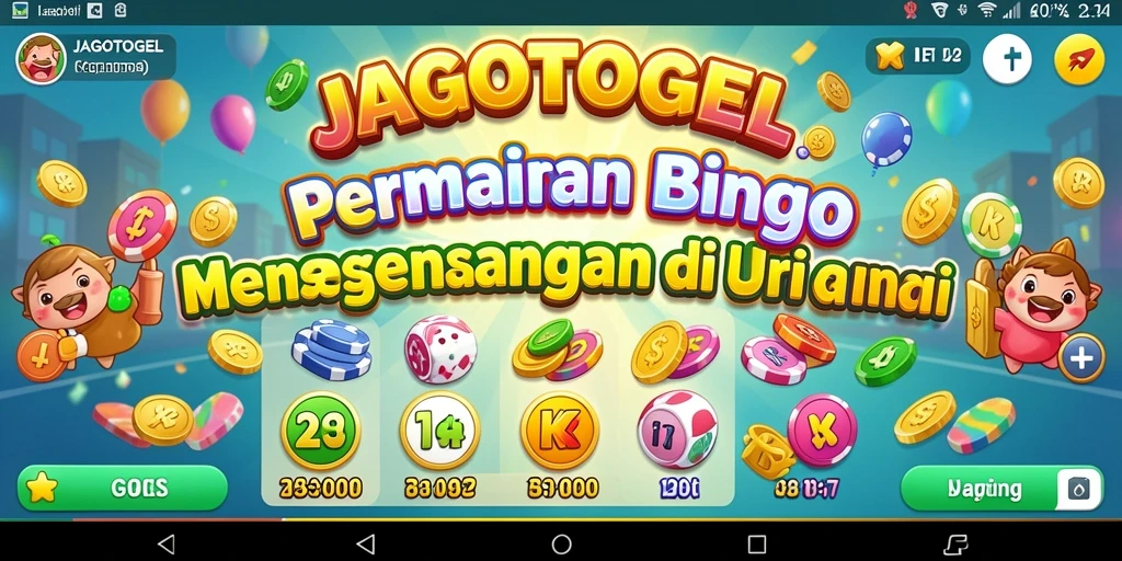 Tampilan gameplay seru dalam aplikasi JAGOTOGEL Bingo.