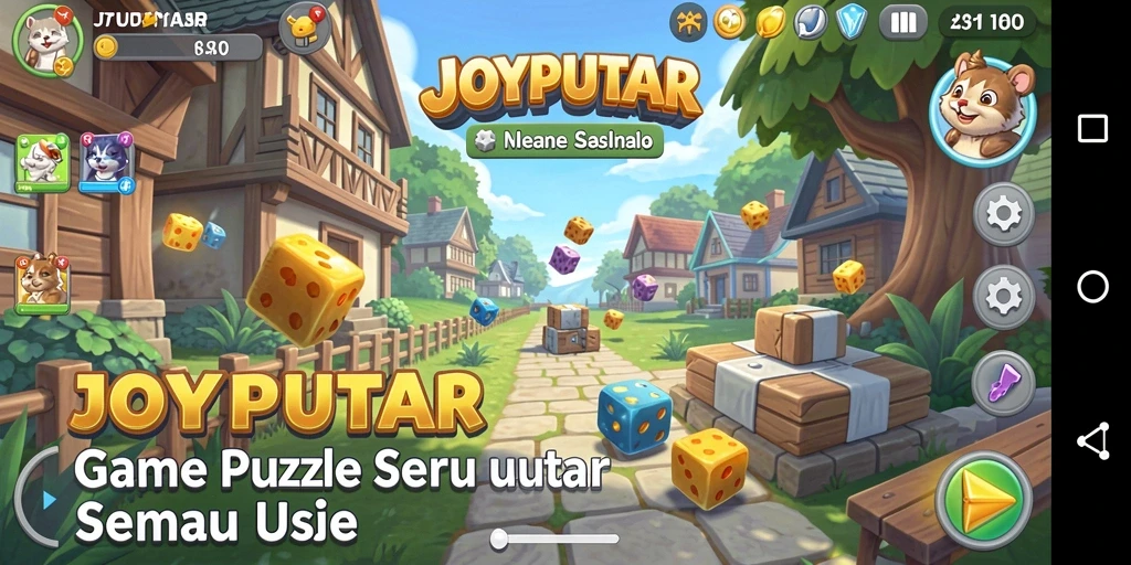 Tangkapan layar gameplay JOYPUTAR dengan tantangan puzzle.