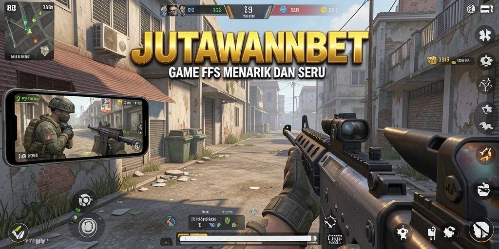 Tampilan gameplay seru JUTAWANBET dengan aksi FPS yang intens.
