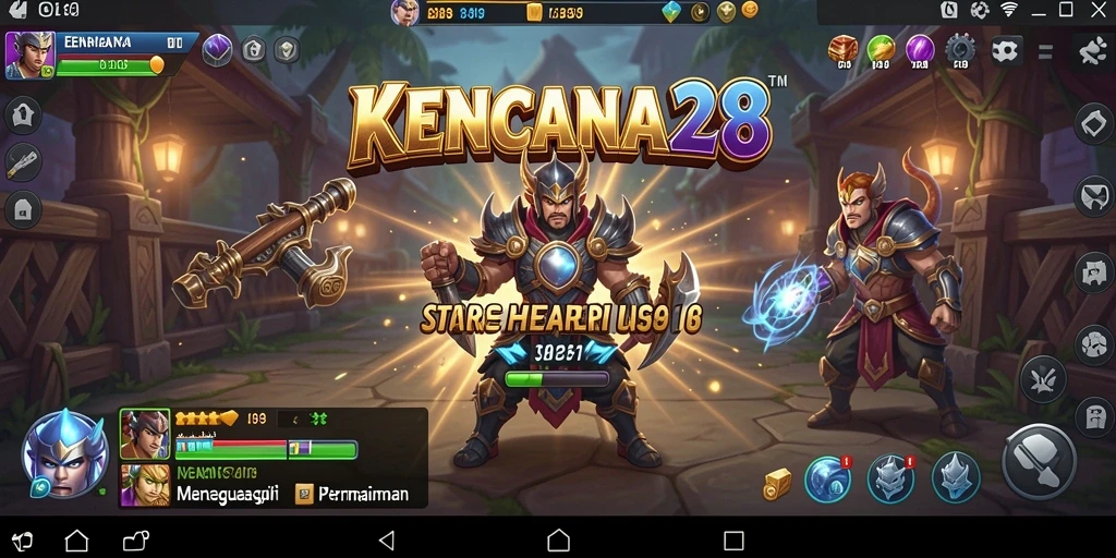 Tampilan gameplay seru KENCANA28 menunjukkan aksi strategi yang menegangkan.