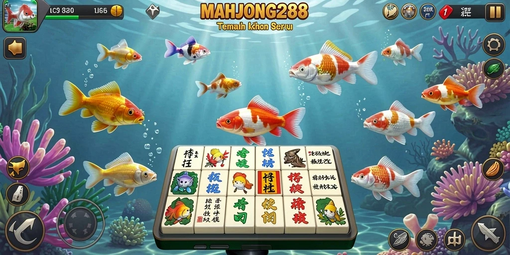 Screenshot MAHJONG288 menunjukkan aksi menembak ikan yang seru dan grafis yang menawan.
