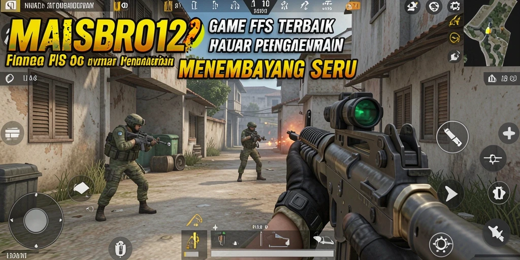 Tampilan gameplay seru dari MASBRO12 dengan aksi menembak yang mendebarkan.