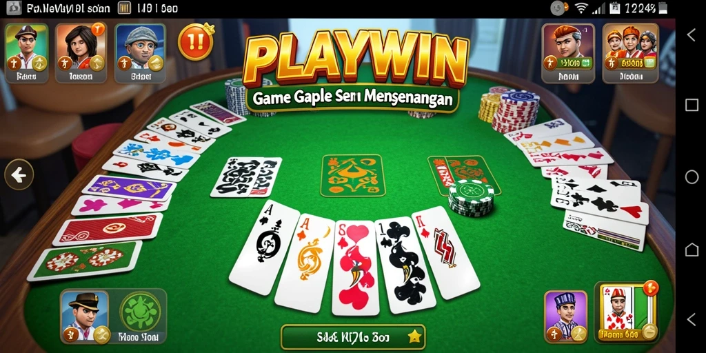 Tampilan gameplay seru dan interaktif dari PLAYWIN Gaple.