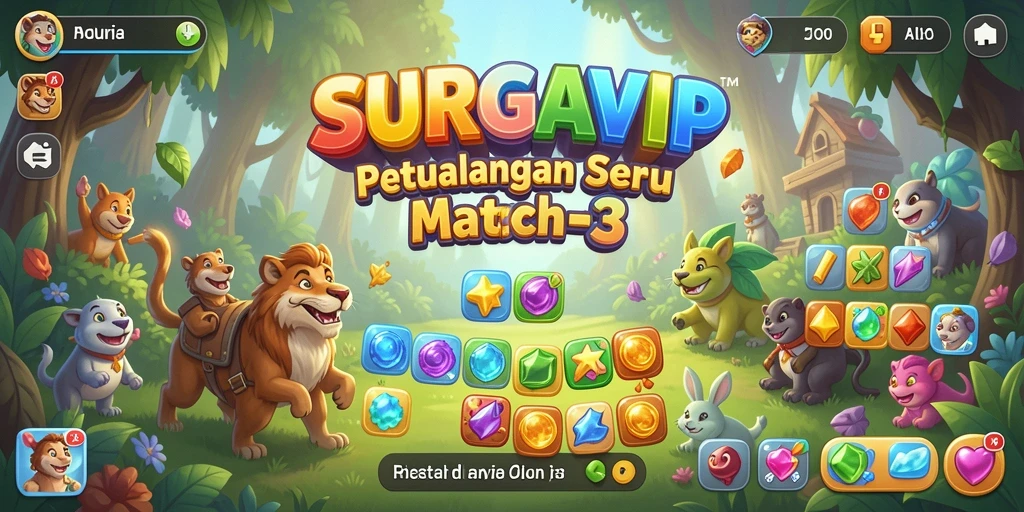 Tampilan gameplay seru dalam dunia Match-3.