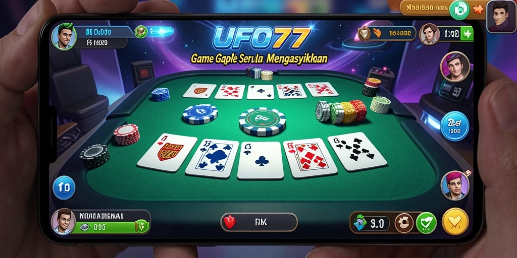 Tampilan gameplay Gaple yang seru dan interaktif di UFO77.