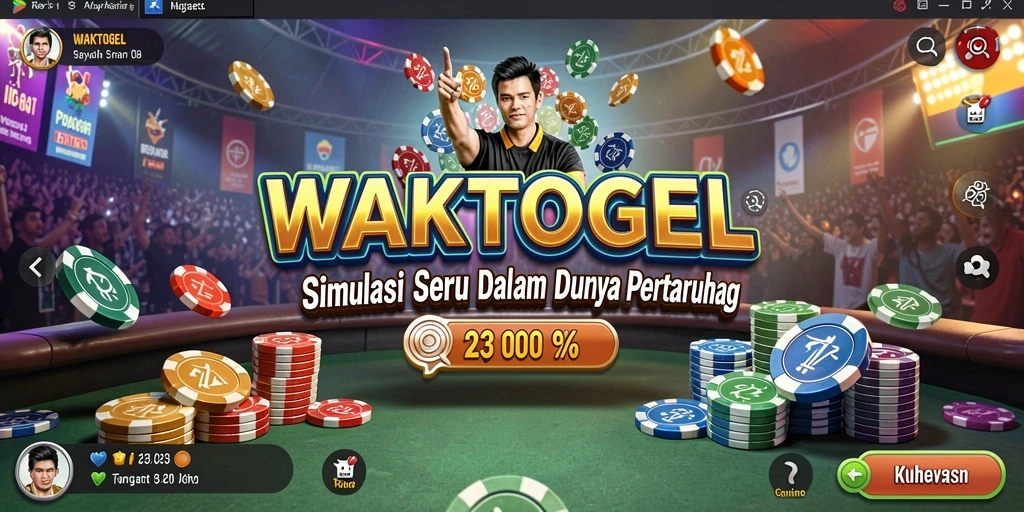 Tampilan gameplay utama WAKTOGEL menampilkan aksi pertaruhan yang mendebarkan.