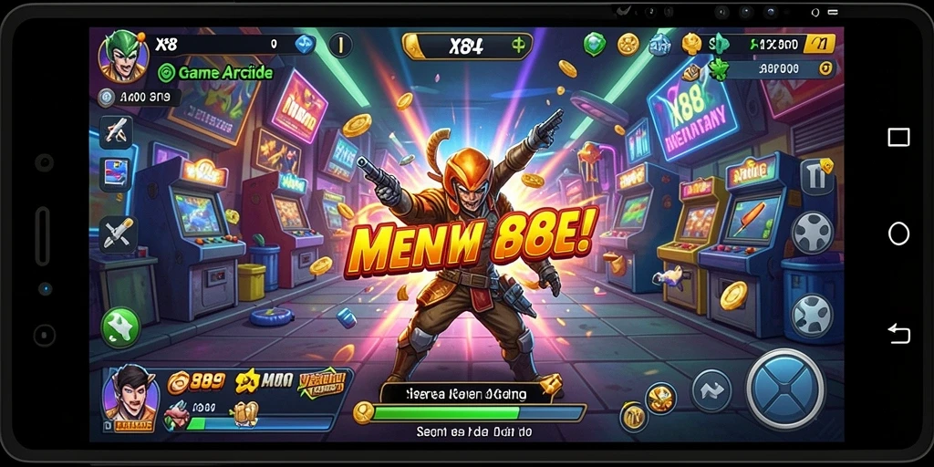 Screenshot X88 menampilkan gameplay Arcade yang seru.