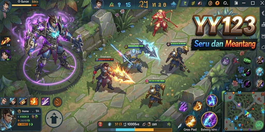Gameplay seru di YY123 dengan pertempuran taktis yang dinamis.